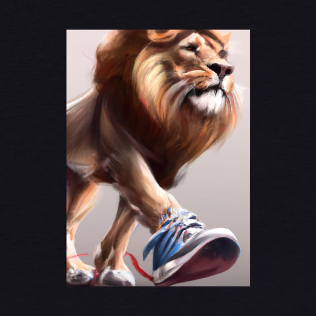 Lion wearing Sneakers by maxcode